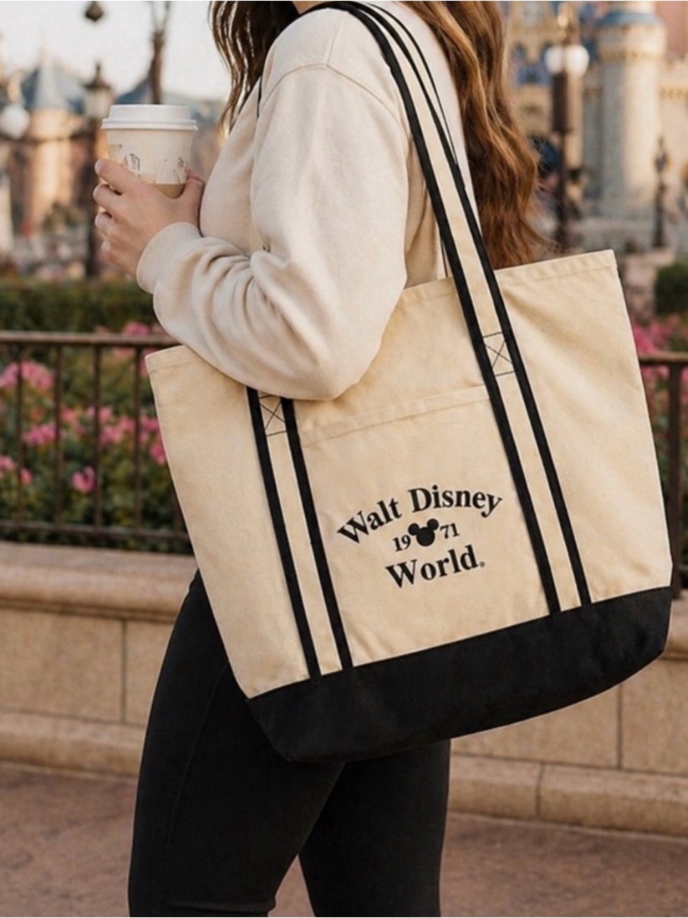 Disney Canvas Tote Bag - Cream & Black - Picture 6 of 6